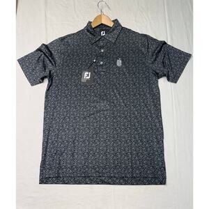 FJ footjoy Men’s golf polo shirt size medium painted floral all over print  NWT